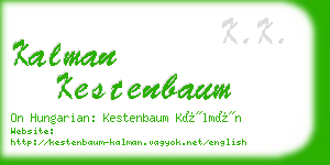kalman kestenbaum business card